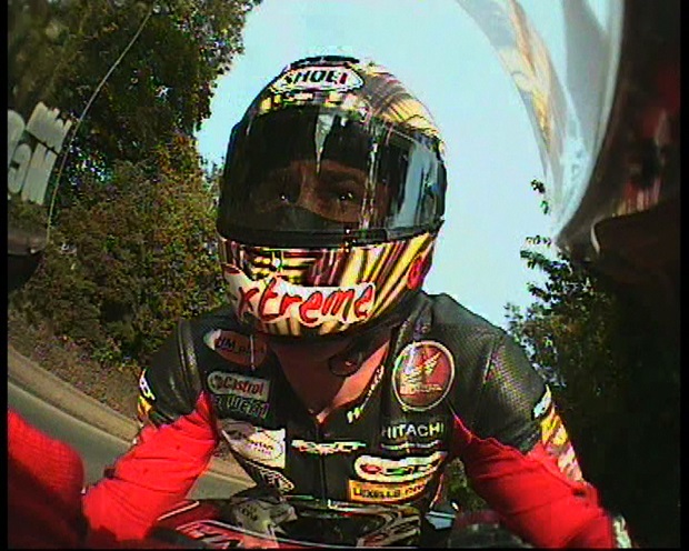 A screen grab from the John McGuinness on-board lap download